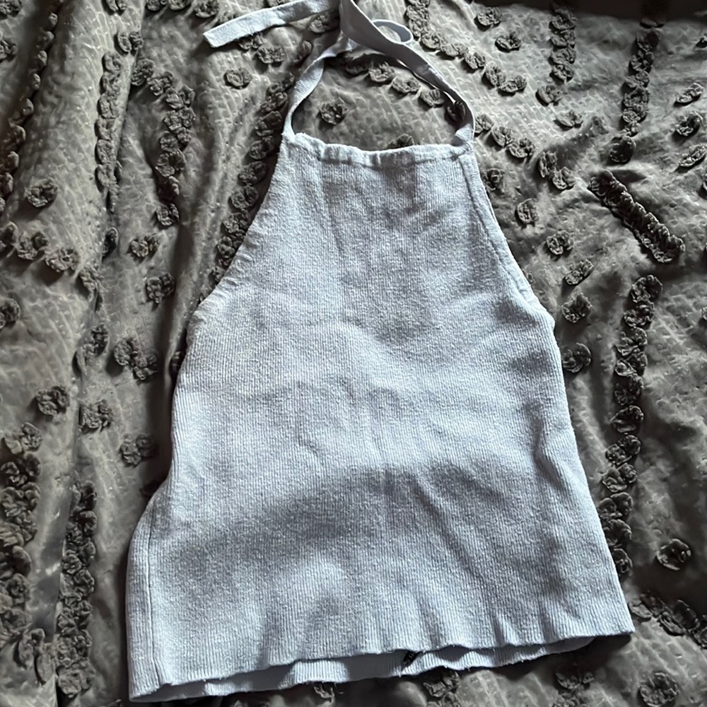 Light blue halter top